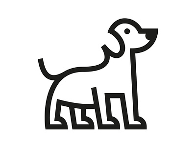 dog 2 art branding design flat icon identity illustrator logo minimal vector