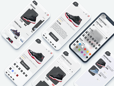 Nike Shoe SwiftUI App Light/Dark app branding design illustration ios ios app ios13 logo swiftui ui