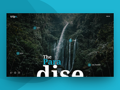 Trivo - Travel booking layout travel typography ui vacation website