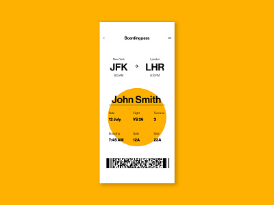 DAILY UI: boarding pass daily 100 challenge daily ui daily ui challenge ui ux