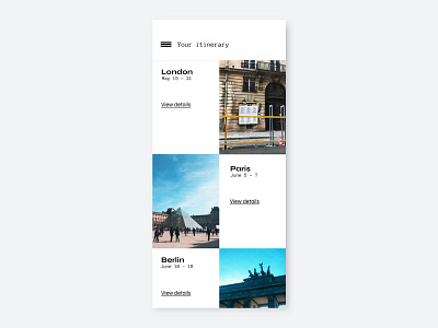 DAILY UI: Itinerary daily 100 challenge daily ui daily ui challenge itinerary ui ux