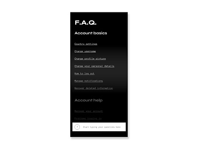 DAILY UI: FAQ