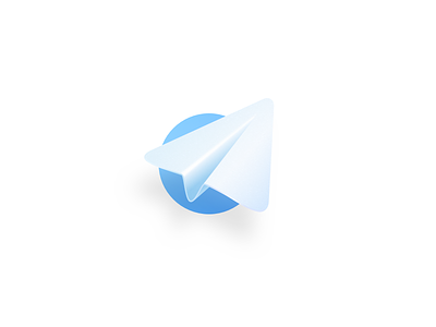 <3 telegram 3d icon android big sur gradient icon ios messeger minimal skeu skeuomorphism telegram