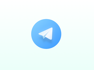 <3 Telegram 3d icon big sur mac icon messaging messeger native paper plane skeuo telegram