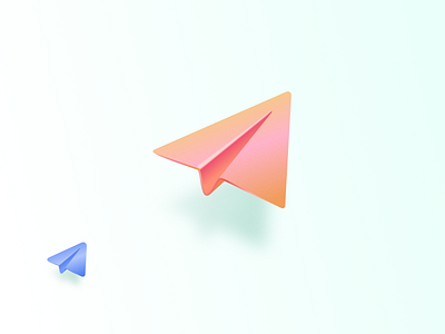 <3 telegram paper planes 3d colorful icon light paper plane planes skeuo telegram
