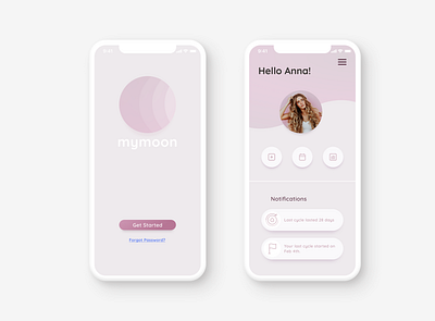 mymoon app branding design figma ios logo