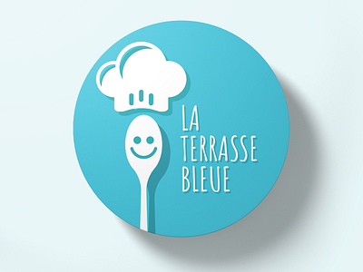 La Terrasse Bleue Logo branding branding design digital logo drawing food graphic logo graphicdesign illustration logo lunch restaurant vector