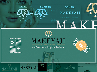 Makeyaji Brand banner brand brand identity branding branding design design digital logo facebook illustration instagram makeup web webdesign