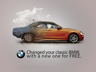 Bmw Car poster manipulation billboard car graphicdesign manipulate manipulation photo montage photoshop poster poster design