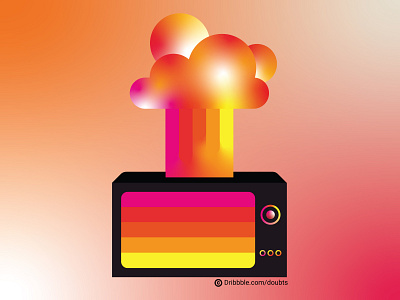 Old School - New School abstract background gradients illustration tv