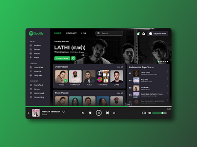 Spotify - UI Redesign Concept