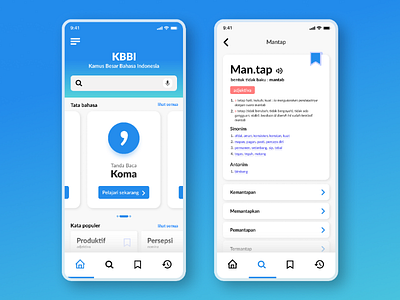 Dictionary app - Mobile UI Concept