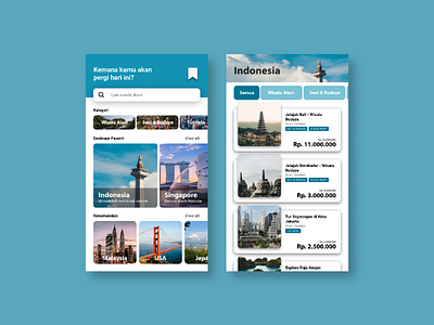 Booking travel app mobiledesign