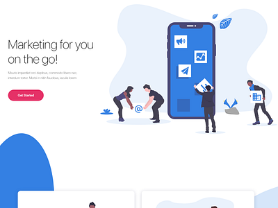 Website Landing Page Design illustration landing page design marketing minimalist ui uidesign undraw web design