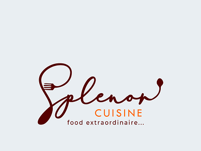 Splenor Cuisine Logo brand identity design logo logodesign wordmark