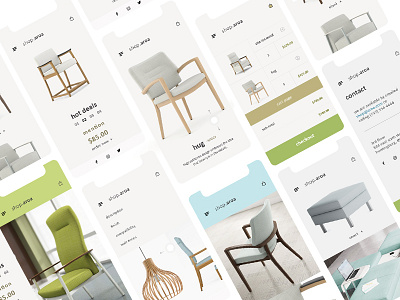 shop.aroa - New and innovative furniture store. ecommerce illustrator landing page photoshop responsive shopify web design