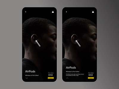 AirPods Mobile design modern simple ui ux web