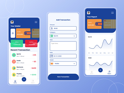 Money Tracker App - Mobile Design