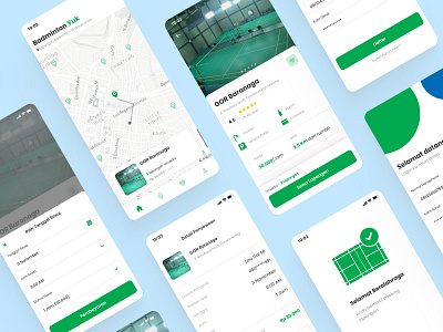 Badminton Booking Court App - Mobile Design