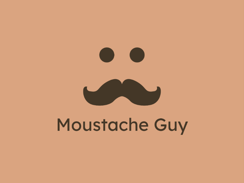 Moustache Guy logo logos design designer