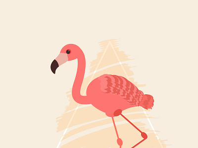 Day5- a flamingo in illustration. 100 days challenge illustrator illustration