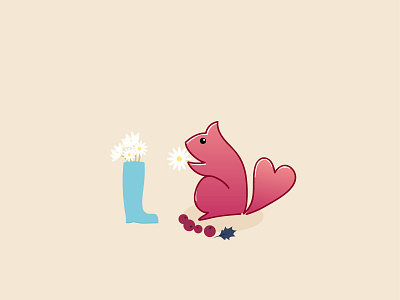 Day11- squirrel who likes flowers