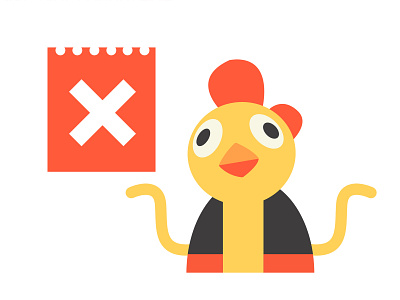 Annoying Chicken 5 404 page animal animal illustration animals animals illustrated chicken design error flat funny goofy illustration illustrator page not found photoshop vector wrong