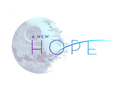 A New Hope branding gradient hope logo star wars typography