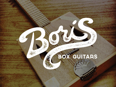 Boris Box Guitars branding cigar box guitars hand lettering illustrated type illustration logo type