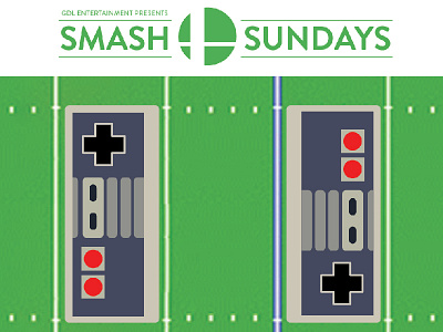 Smash Sundays gaming illustration retro smash sunday type