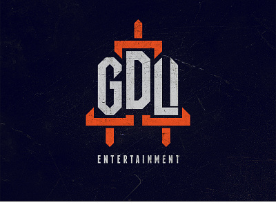 GDL Entertainment entertainment games logo monogram sword type typography