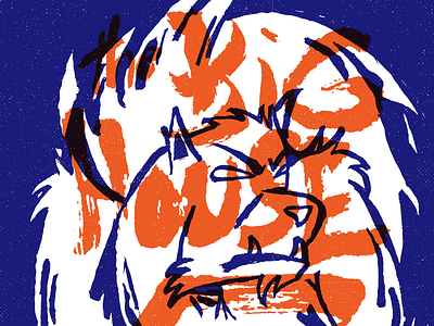 Wolverine grunge halftone hand lettering illustration ink poster texture type wolf wolverine