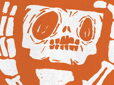 Skeleton grunge halftone hand drawn illustration ink inktober monster poster skeleton texture vector