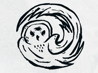 Owl ink brush halloween illustration ink owl spooky texture