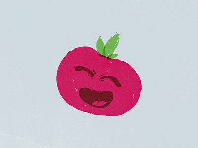 Tomato! brush illustration ink sticker stickermule texture tomato veggie