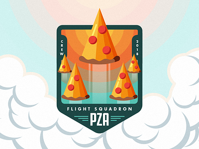 Pizza Formation Sticker aviation flight geometric illustration jets nasa pizza squad sticker