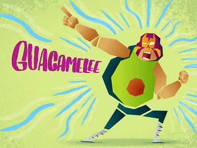 The Guacamelee avacado grain guacamole illustration libre lucha luchador texture wrestler