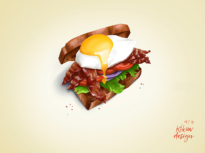 Sandwich procreate eggs illustrations procreate sandwich