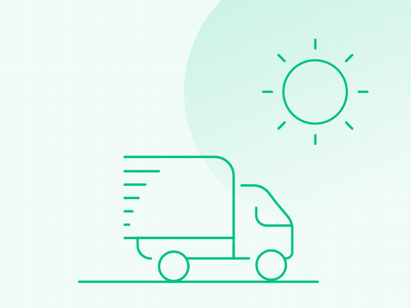 Truck animation animation avanza illustration lorry moving sun truck