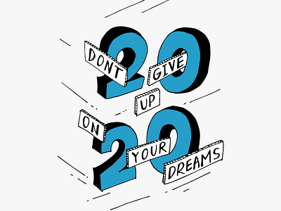 2020 New Year Resolution design illustration typography