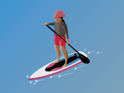 Sup @無痕海洋 2.5d illustraion ocean sport sup taiwan