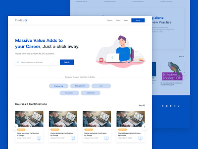 Landing page for InsideUG (A Students Resource website) design landing page uidesign uiux webdesign