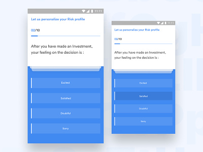 Questionnaire Screen | Fintech App app design product design ui uidesign uiux