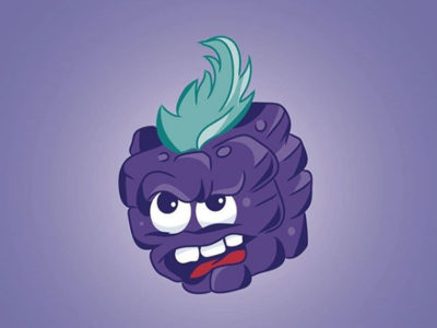 Barry the Berry minimal web logo illustration vector design