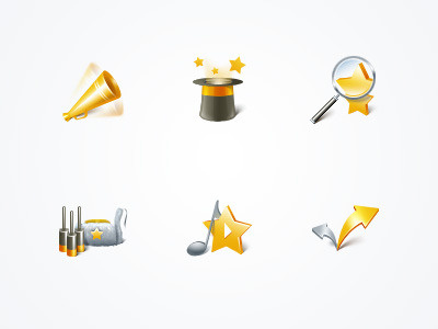 Icons for consulting company business gold icons