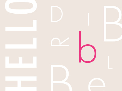 Hello Dribbble! design dribbble hello typography