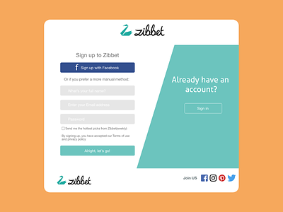 DailyUI#011 Sign Up page interface uidesign