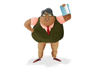 Mexican teach character design illustration mexican teacher