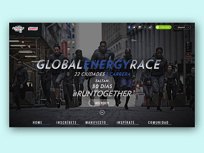 Bimbo global energy race bimbo health race runner running ui ux website