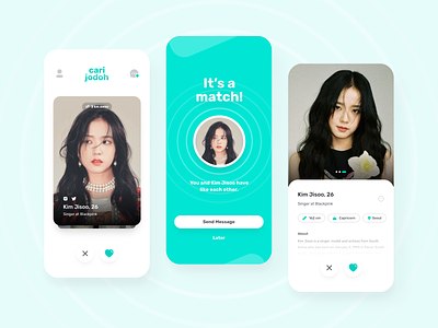 Cari Jodoh - Dating App app blackpink dating dating app jisoo korea kpop ui ui design ux